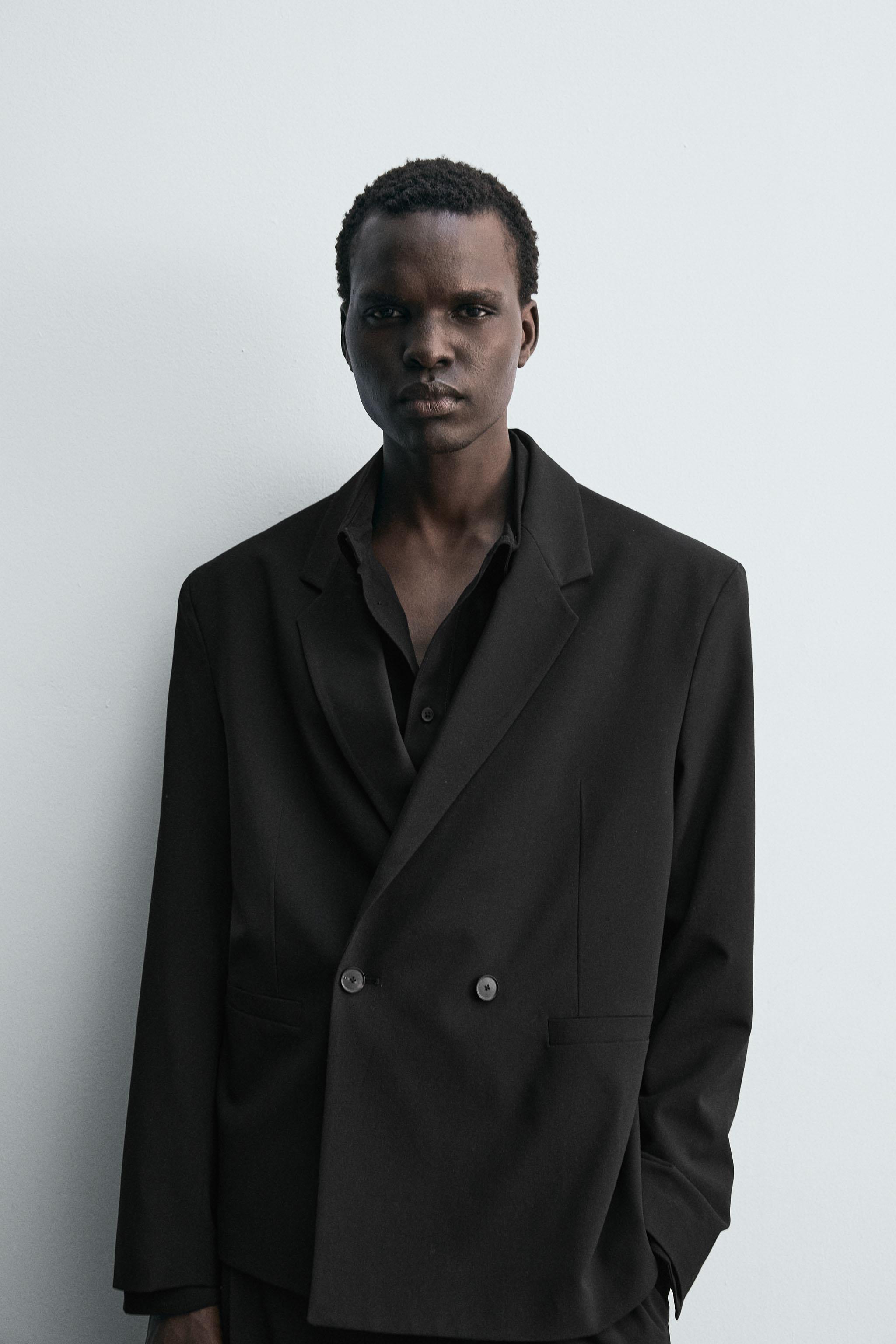 WOOL DOUBLE-BREASTED SUIT JACKET