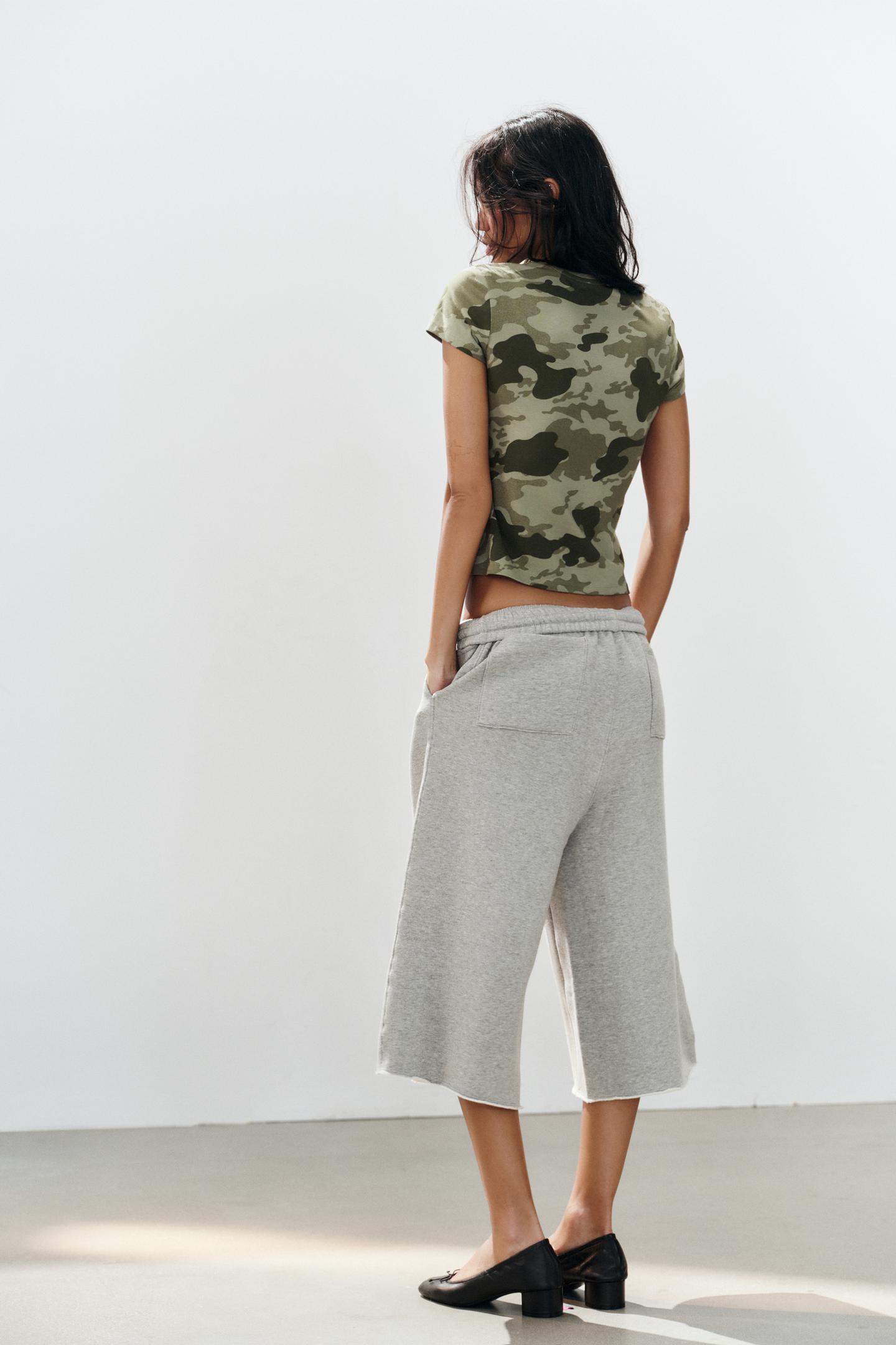 Женская футболка Zara Printed, цвет: Зелёный — фото 4
