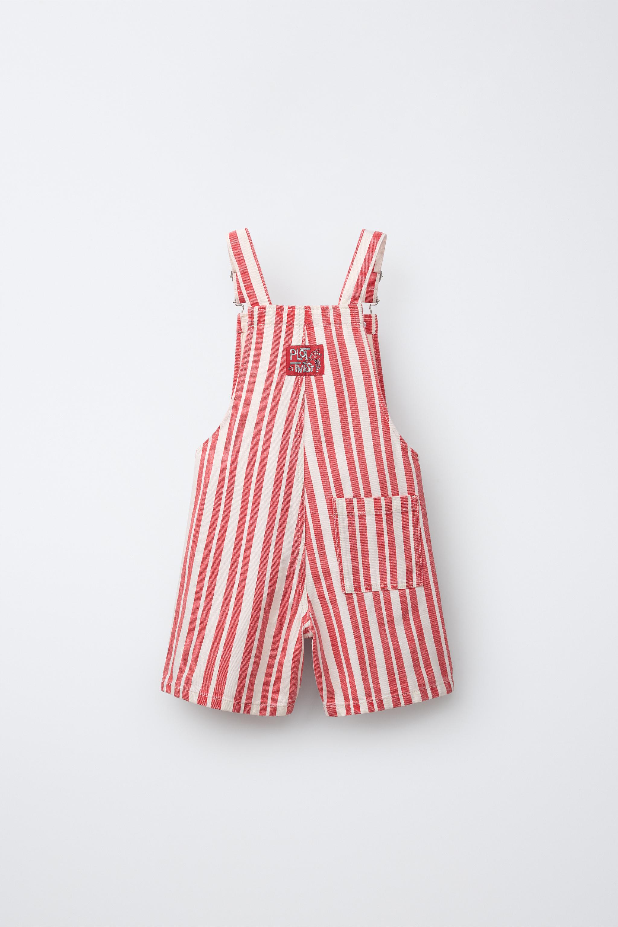 Детские комбинезоны Zara STRIPED SNOOPY PEANUTS™ TWILL OVERALLS — фото 3