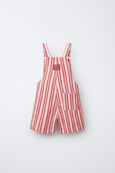 STRIPED SNOOPY PEANUTS™ TWILL DUNGAREES - Red Stripe by Zara