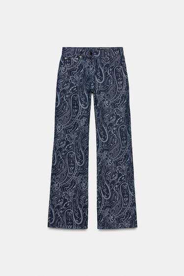 JACQUARD-JEANS ZW COLLECTION - Blau von Zara