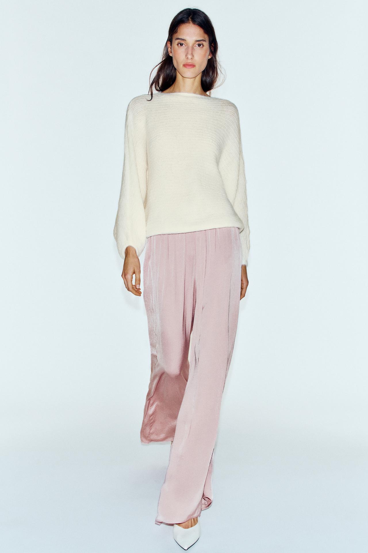 FLOWY WIDE LEG PANTS — Pink