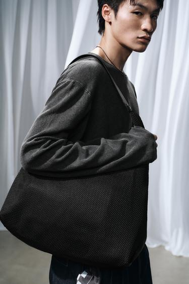 MESH SHOPPER BAG - Black by Zara - Image 0