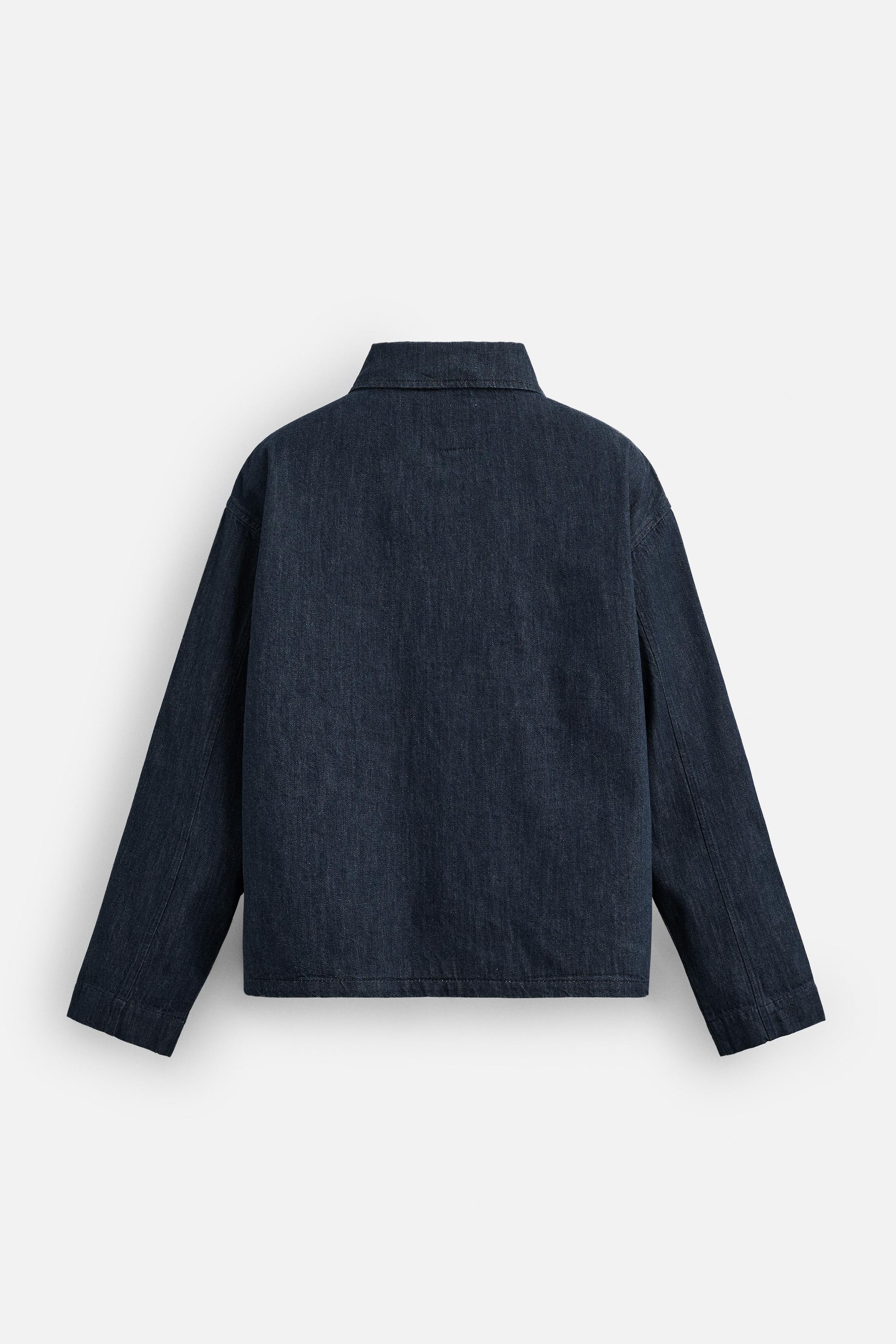国内発送★ZARA★レギュラーフィット*ジップアップジャケット レギュラーフィットジップアップジャケット - インディゴブルー