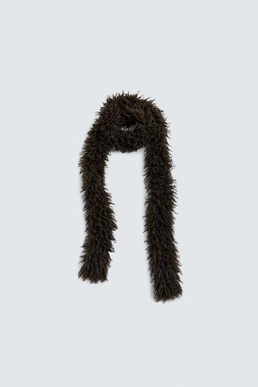 FAUX FUR SCARF HARRY LAMBERT FOR ZARA X DISNEY - Dark brown by Zara