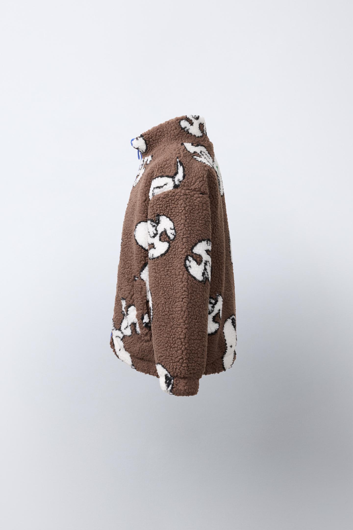 Детская куртка Zara Snoopy Peanuts™ Shearling-Effect, цвет: Коричневый — фото 4