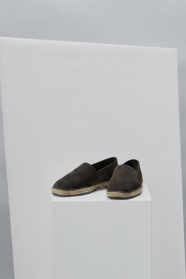 Zara KOŽNE ESPADRILE – Boja čokolade