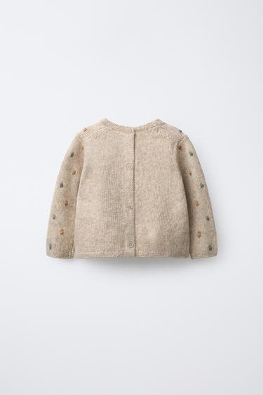 BOBBLE KNIT SWEATER - Light beige by Zara - Image 1