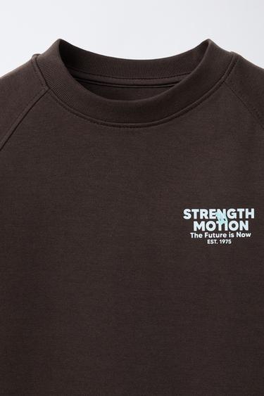 INTERLOCK SLOGAN T-SHIRT AND BERMUDA SHORTS SET - Chocolate by Zara - Image 5