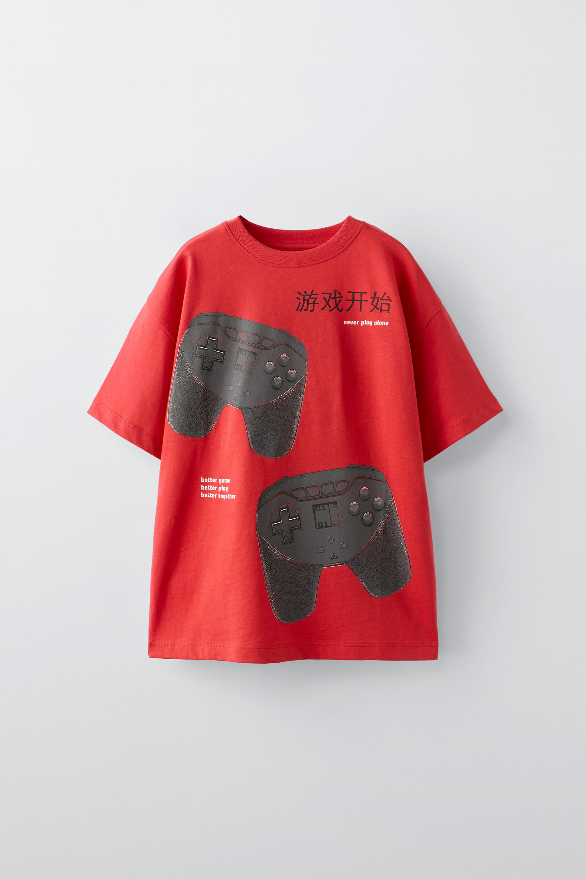 CAMISETA ESTAMPADO GAMER Rojo ZARA Chile