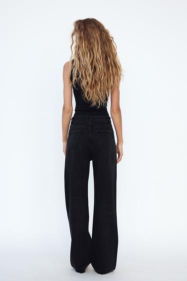 JEAN TRF WIDE LEG TAILLE HAUTE LONGUEUR COMPLÈTE - Noir de Zara - Image 3