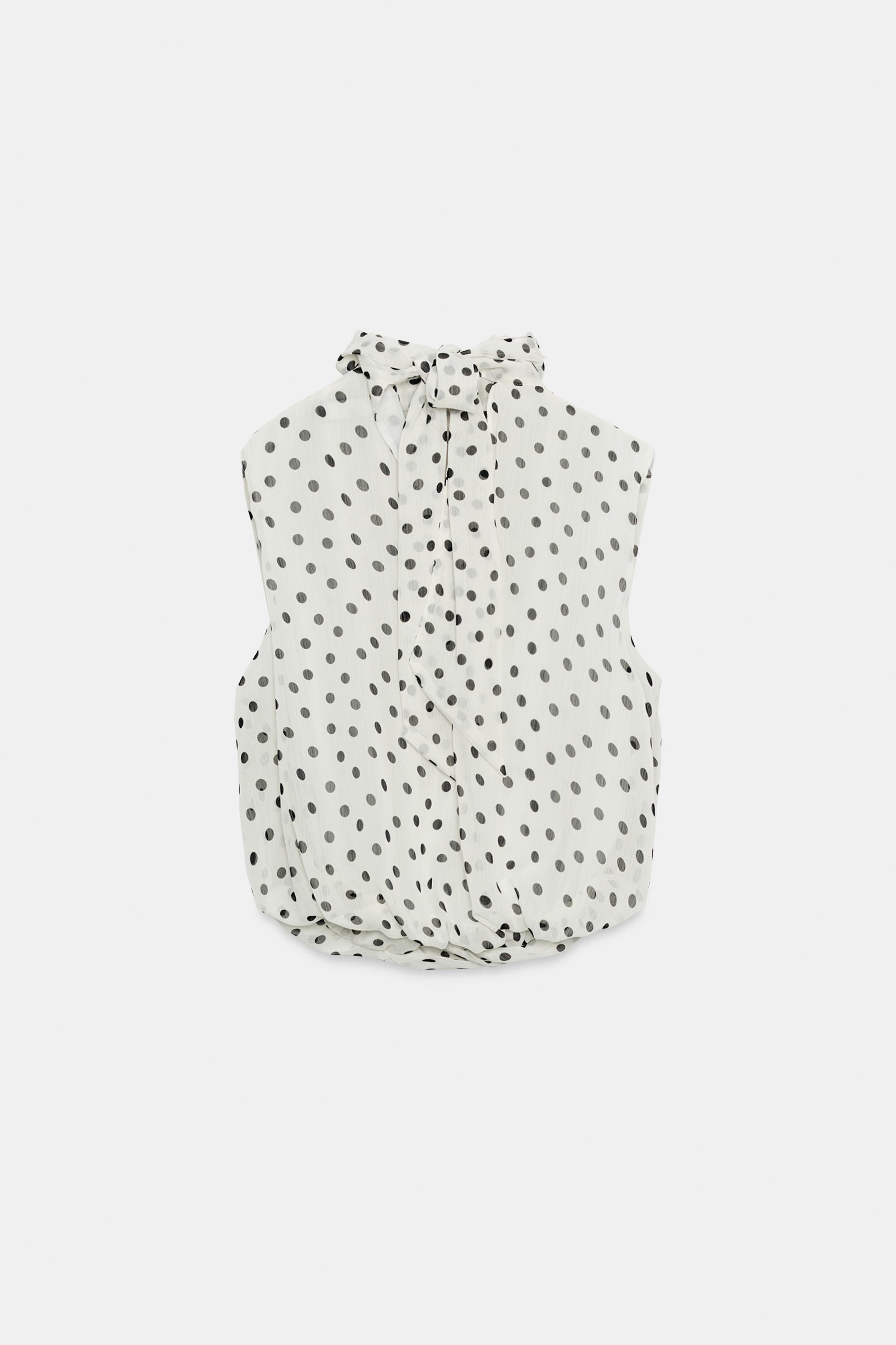 Zara DRAPELİ BALON ASKILI TOP görsel 8