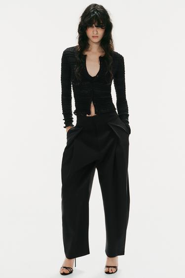 CHAQUETA PUNTO NIDO DE ABEJA - Negro de Zara - Imagen 0