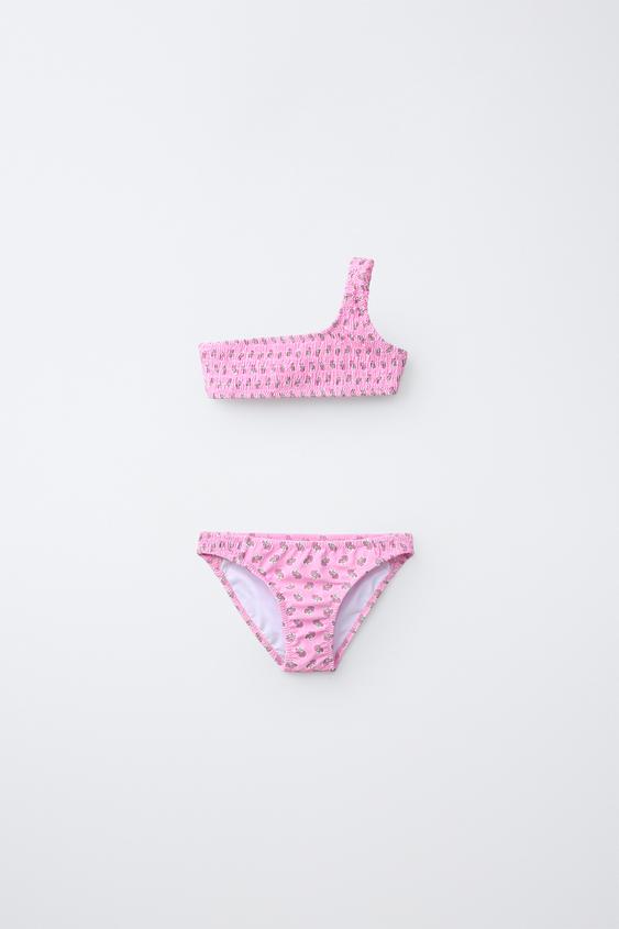 6-14 AÑOS/ BIKINI NIDO DE ABEJA FLORES - Rosa de Zara - Imagen 0