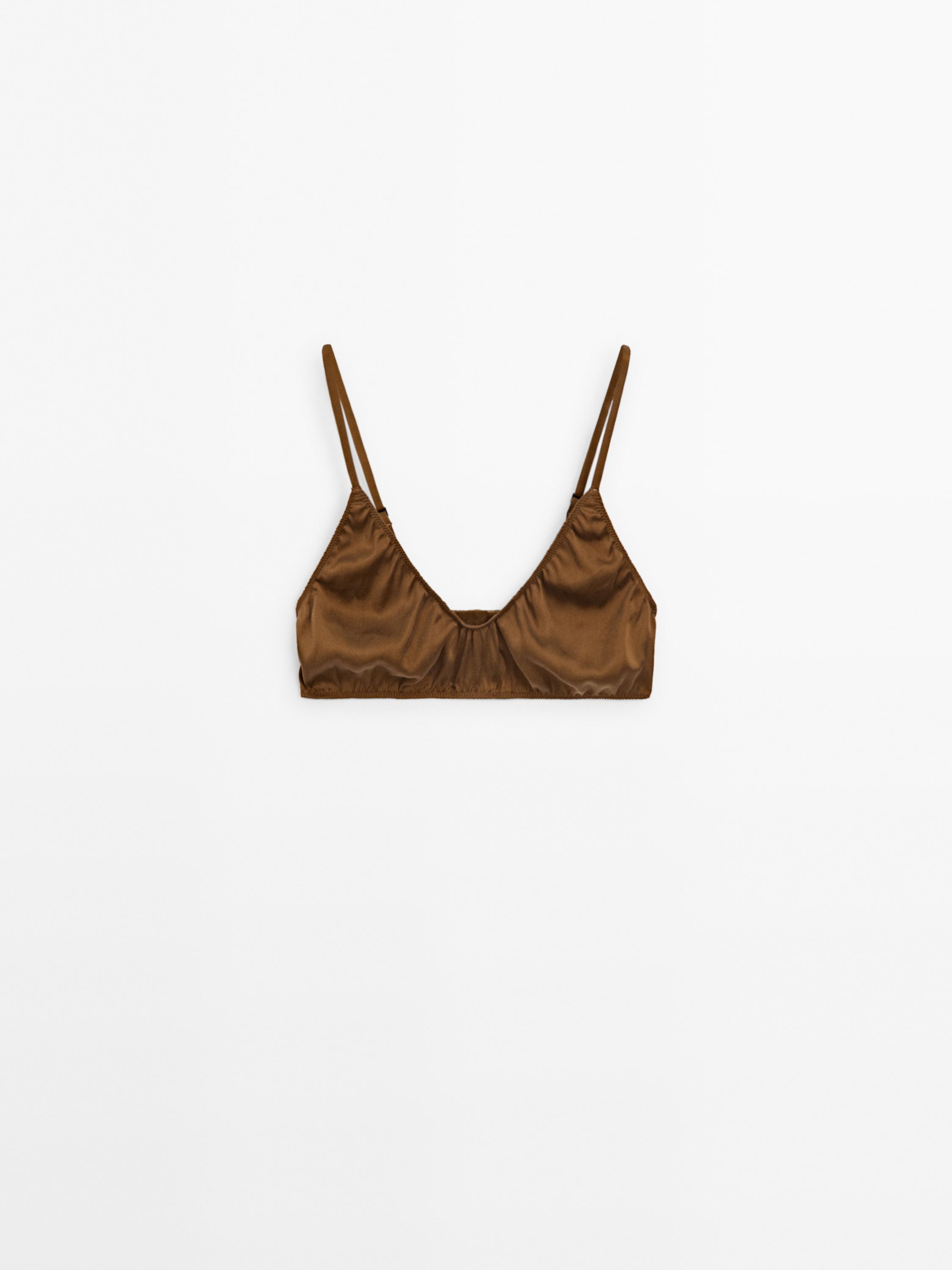 zara satin bralette