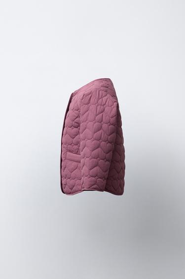 WATER-REPELLENT LABEL PADDED JACKET - Dark pink by Zara - Image 2