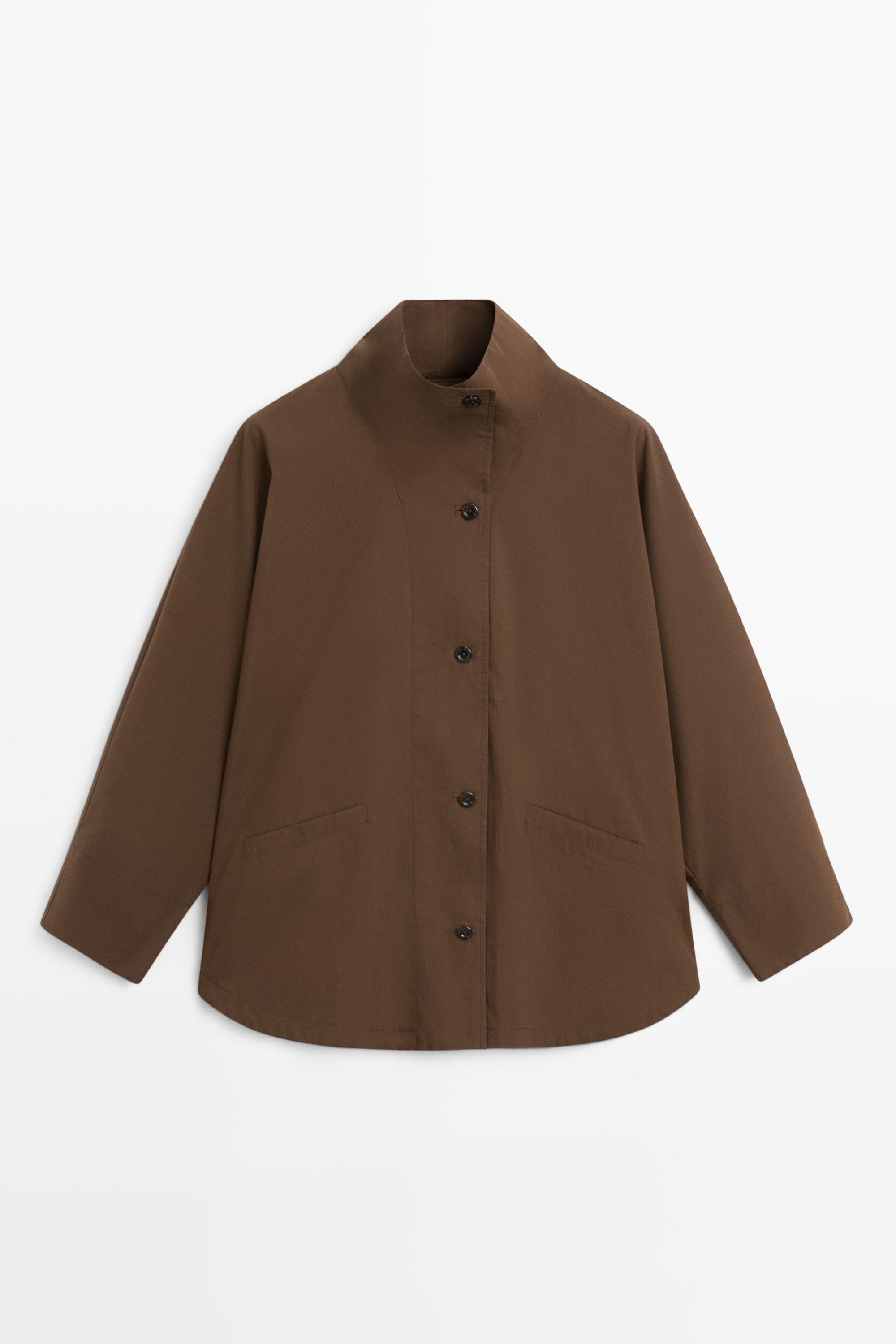 Cape jacket with collar detail