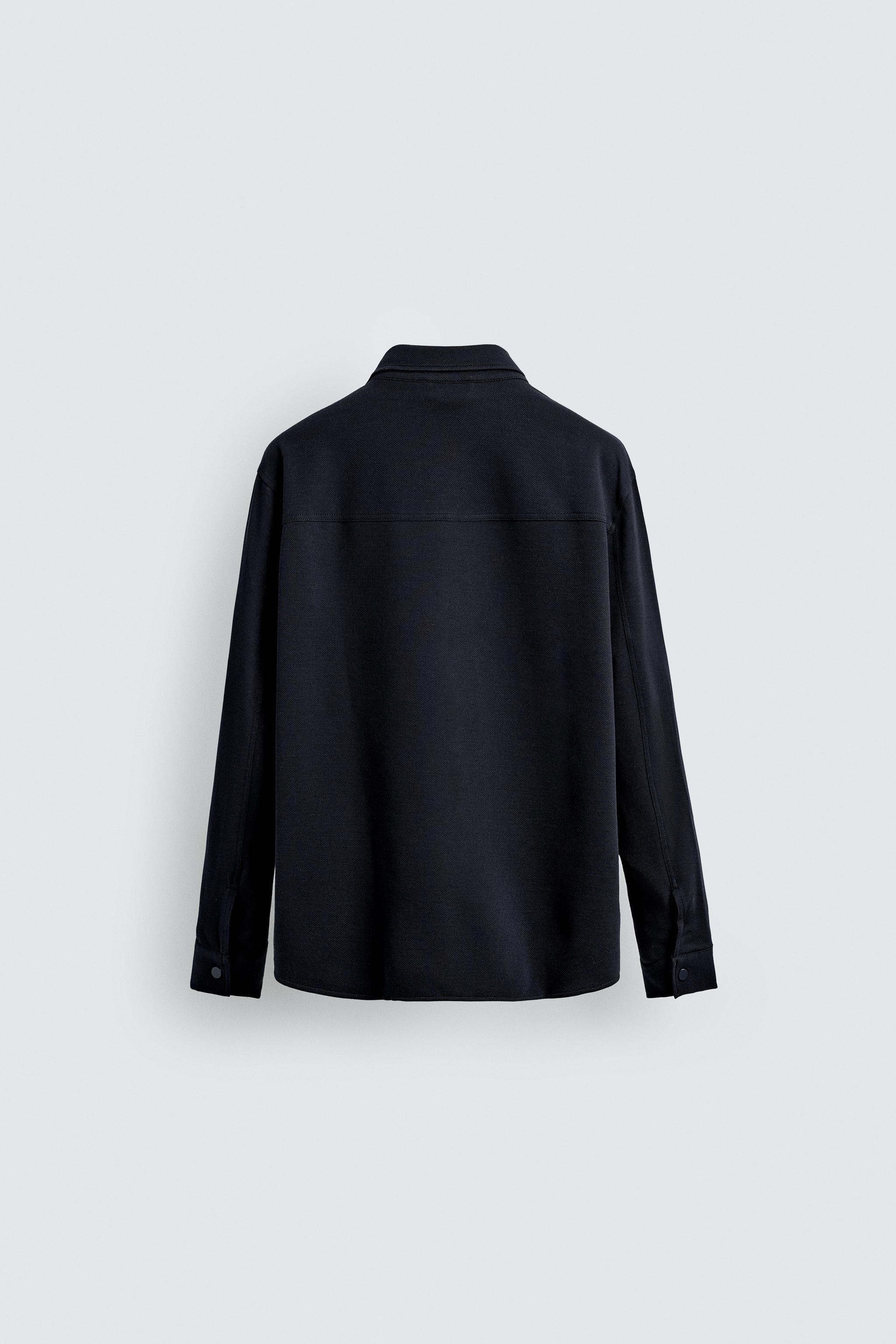★ZARA★ TEXTURED COMFORT OVERSHIRT COMFORT TEXTURED OVERSHIRT - Black | ZARA United States