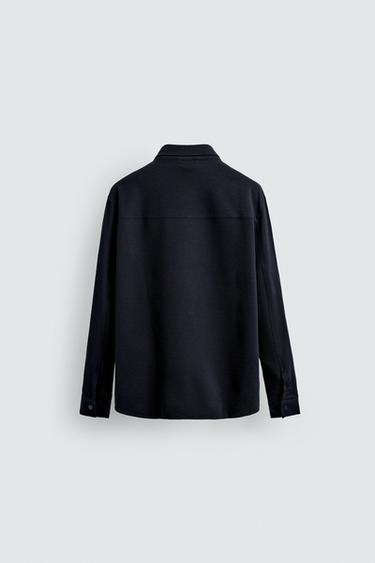 COMFORT TEXTURED OVERSHIRT - Navy blue by Zara - Image 7