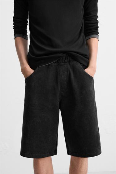 BERMUDA DE JOGGING COUPE AMPLE - Anthracite foncé de Zara - Image 4