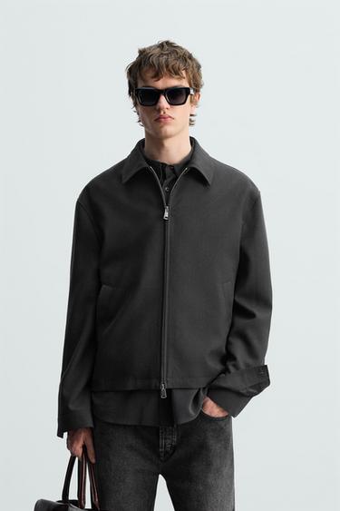 SOBRECAMISA LANA - Gris antracita de Zara