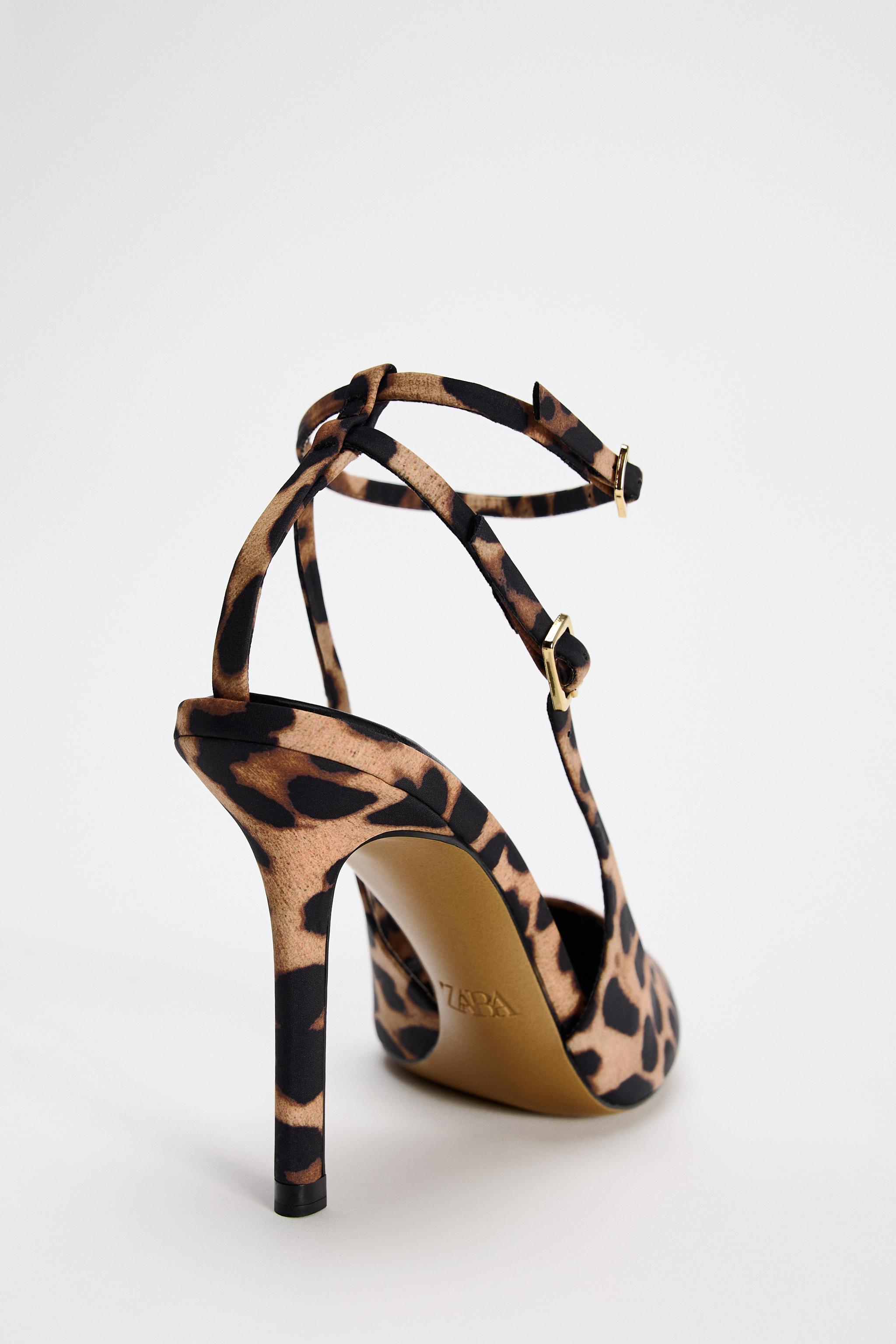 Zara leopard pumps shops