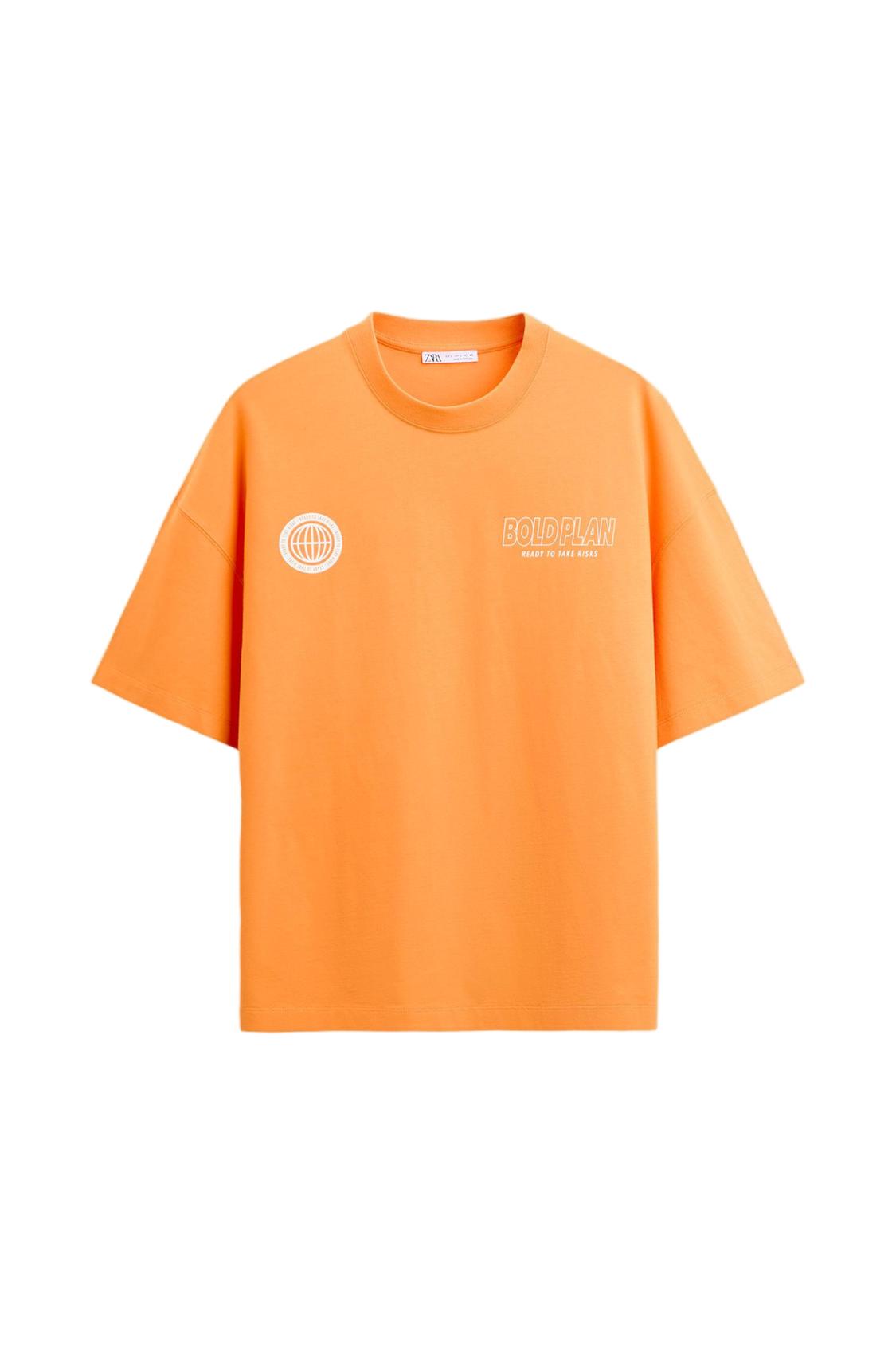 T-SHIRT WITH CONTRAST PRINT - Image 5