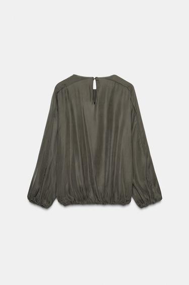 ZW COLLECTION FLOWING TOP - Grey by Zara - Image 2