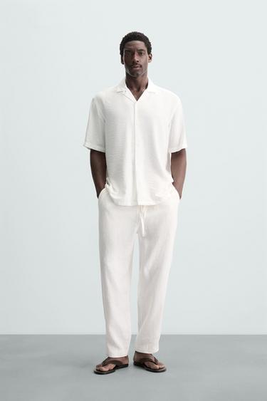 CAMISA FLUIDA RELAXED FIT - Blanco de Zara - Imagen 0