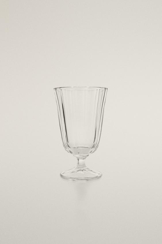 TAÇA DE RELEVO FACETADO - Transparente da Zara - Imagem 0