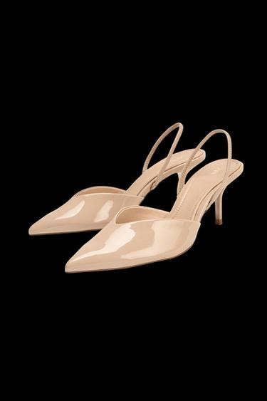 ZAPATO DESTALONADO EFECTO ACHAROLADO - Beige de Zara