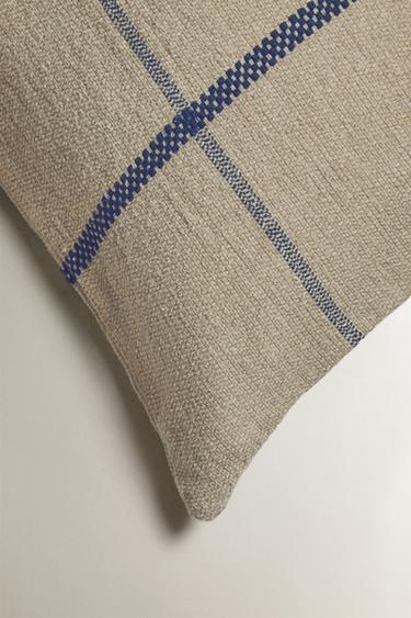 CUSHION COVER WITH CONTRAST LINE - Light beige by Zara - Image 1