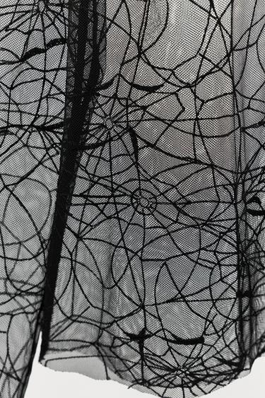 LIMITED EDITION SEMI-SHEER SPIDER WEB TOP - Black by Zara - Image 4
