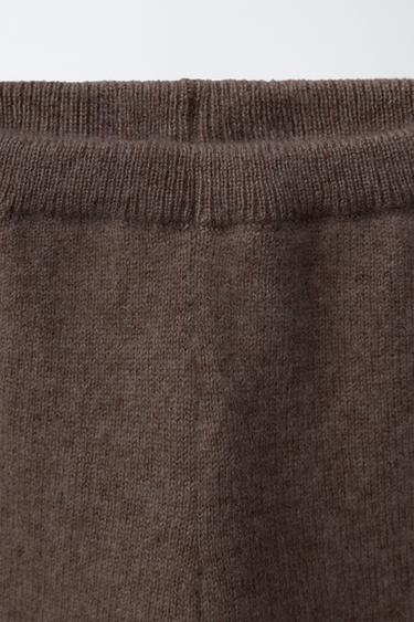100% CASHMERE BAGGY TROUSERS - Brown by Zara - Image 2