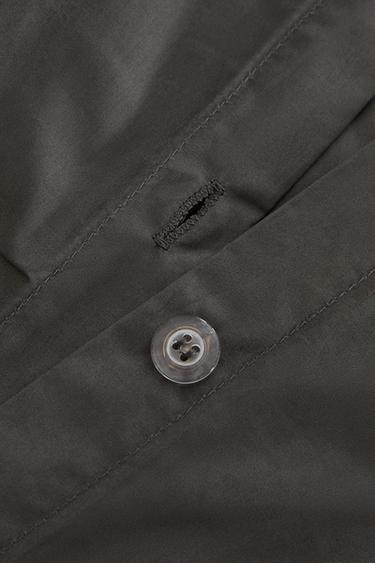 (300 THREAD COUNT) PERCALE FITTED SHEET | 30 CM HIGH - Anthracite grey by Zara - Image 4