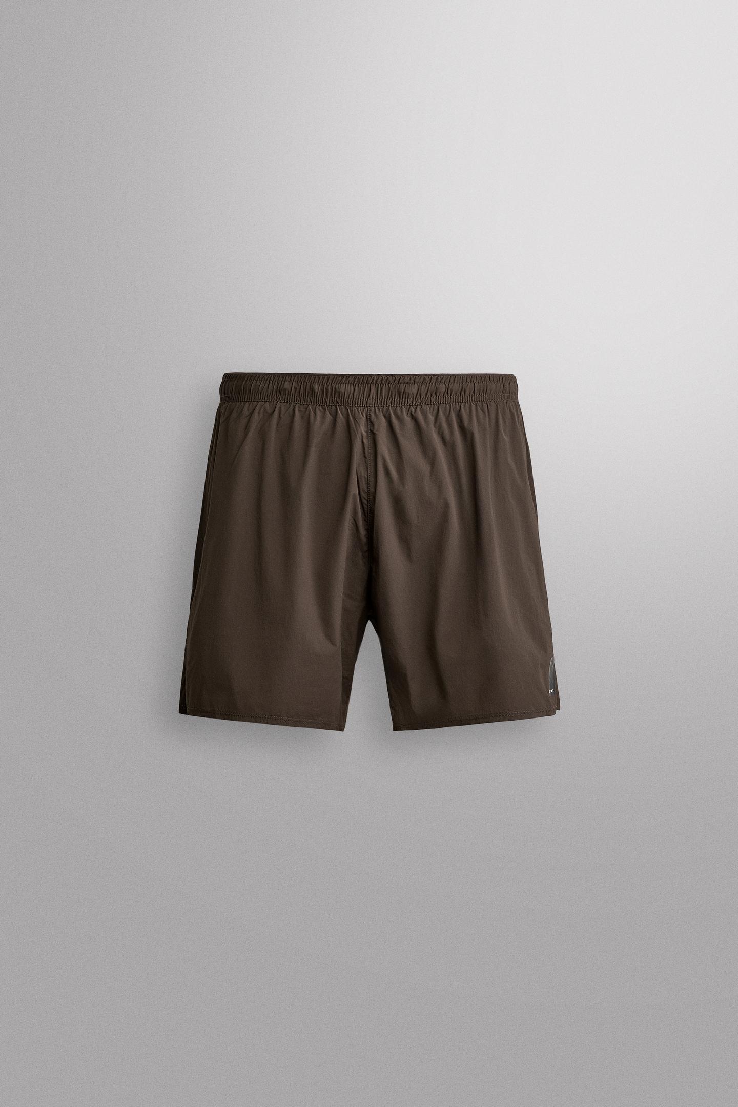 Мужские шорты Zara 5" Running, цвет: Коричневый — фото 7