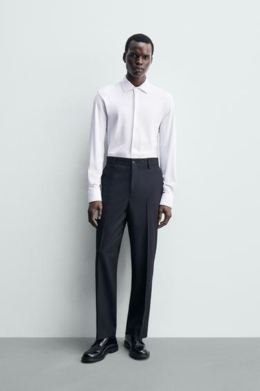 Zaras SKJORTA RESÅRSTRUKTUR - Vit - Bild 0