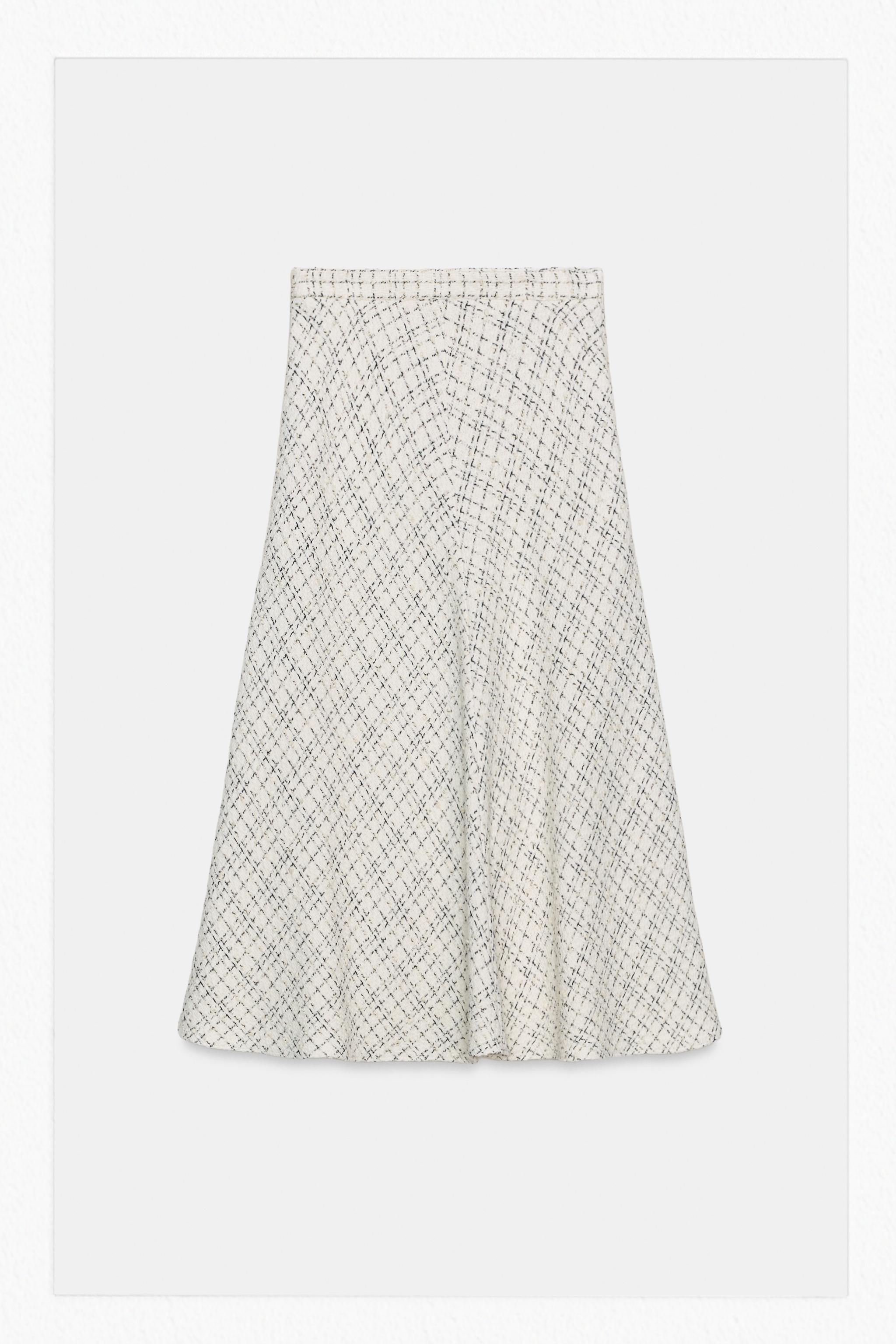 ZW COLLECTION KATLI YAPILI MİDİ ETEK