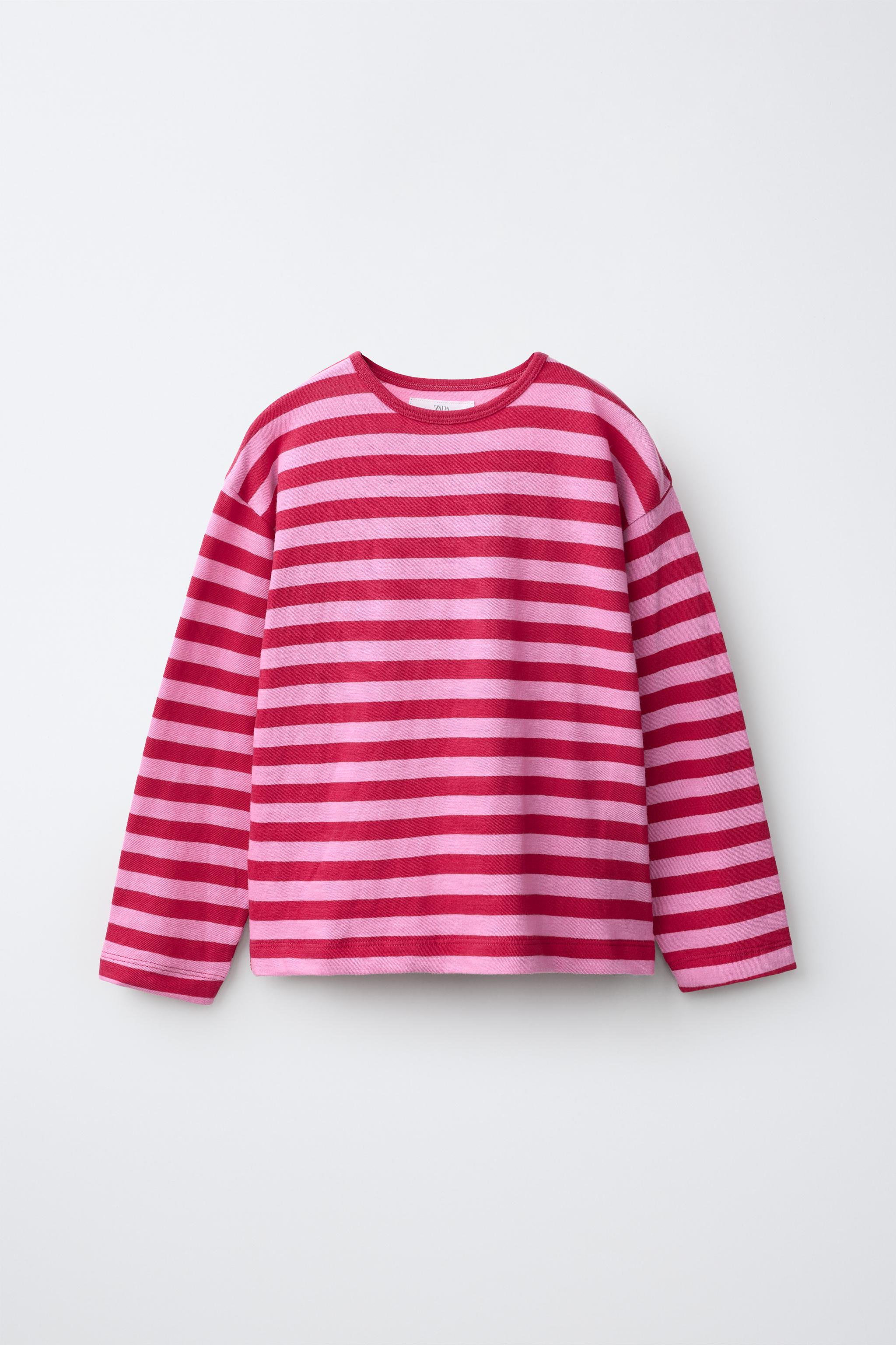 SOFT STRIPED T-SHIRT — Pink