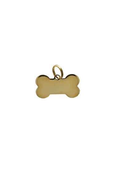 STAINLESS STEEL BONE PET CHARM - Gold by Zara
