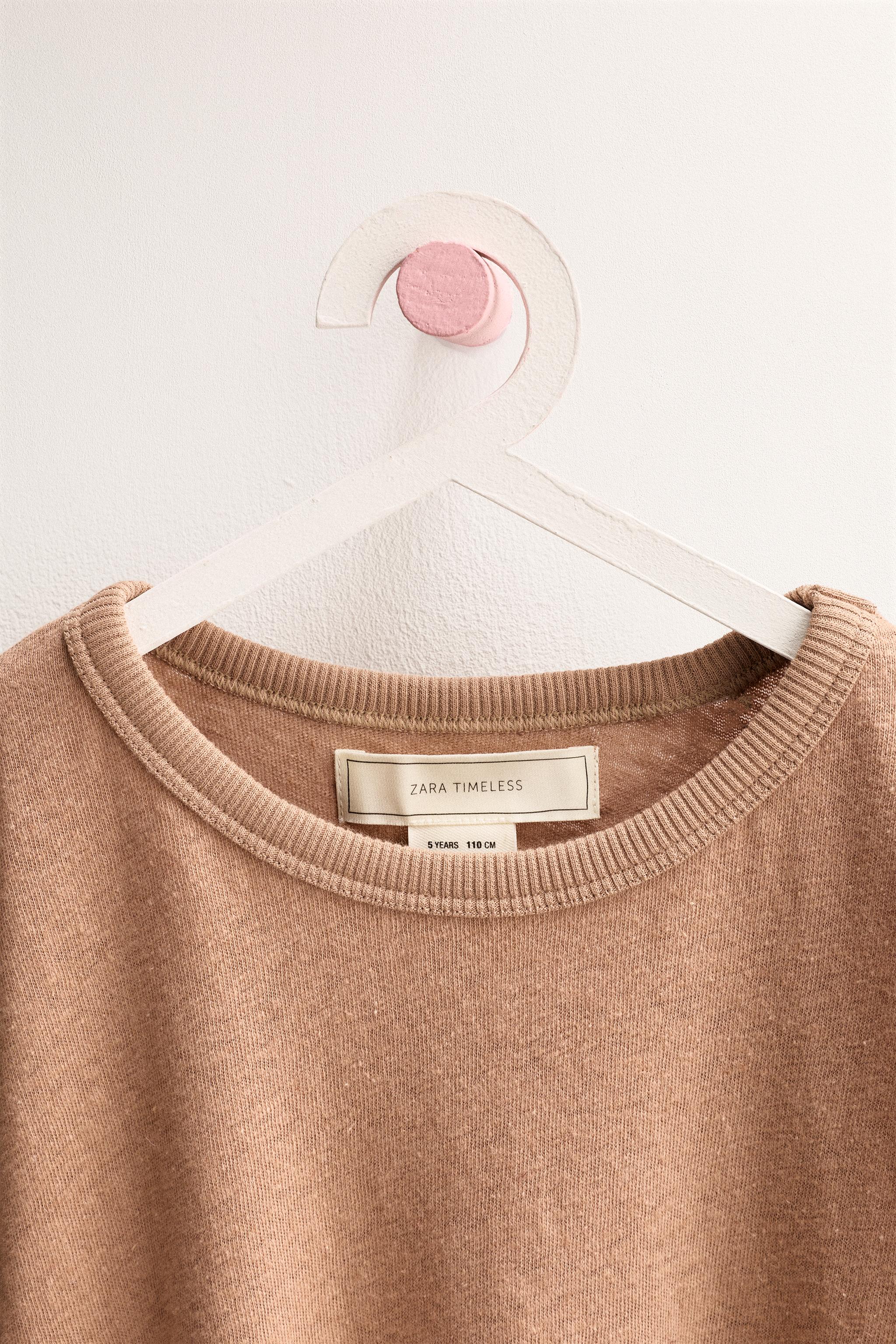 ZARA TIMELESS - PLAIN COTTON LINEN T-SHIRT