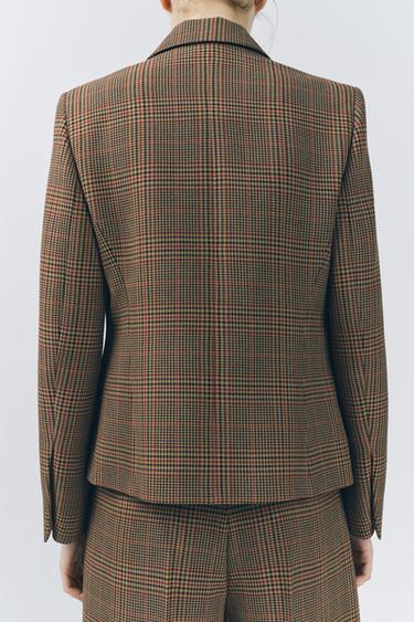 ZW COLLECTION CHECK BLAZER - Light brown by Zara - Image 2