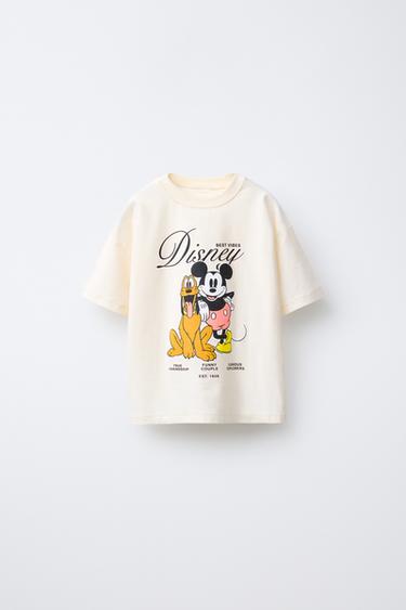 Zara MICKEY MOUSE AND PLUTO © DISNEY PRINT T-SHIRT - Oyster-white