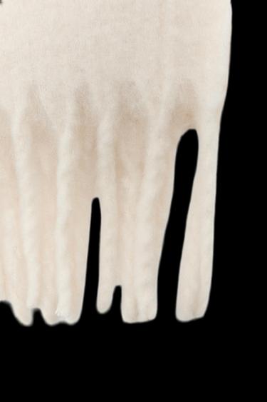 BUFANDA LISA FLECOS - Crudo de Zara