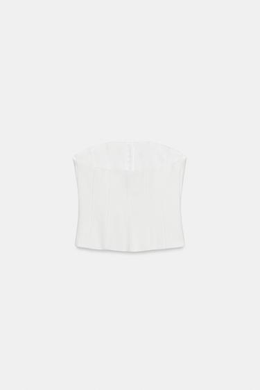 TOP BUSTIER - Blanc de Zara - Image 5