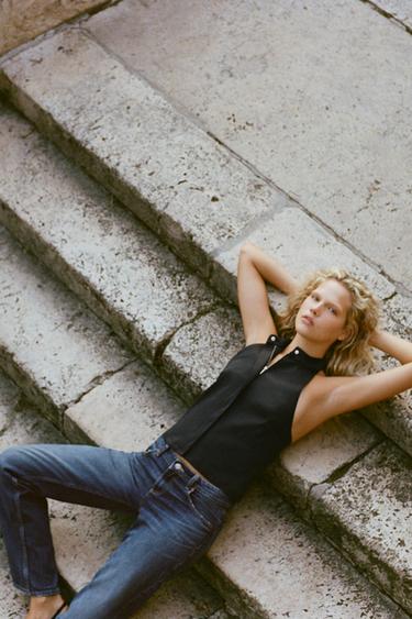 GILET SATINÉ - Noir de Zara - Image 3