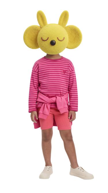 RIBBED CYCLING LEGGINGS WITH EMBOSSED TEXT - Coral by Zara