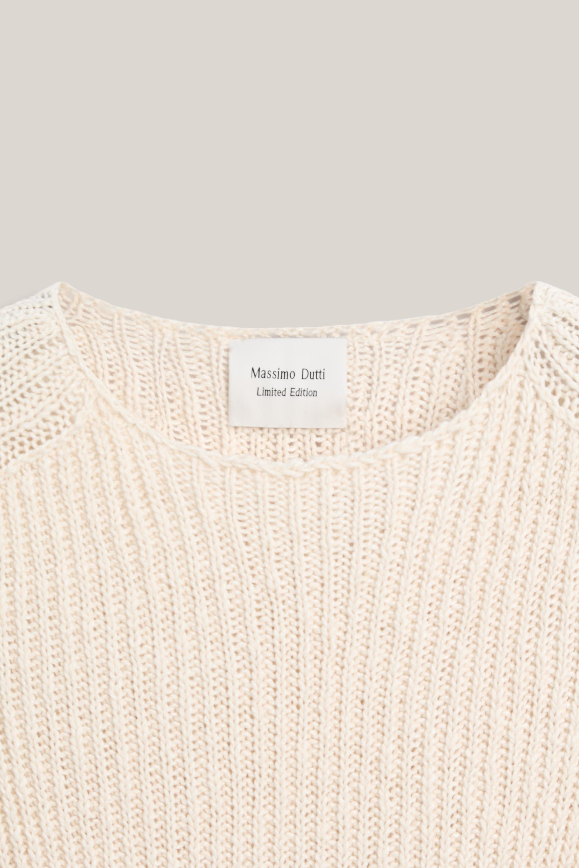 Linen blend textured knit sweater - LIMITED EDITION