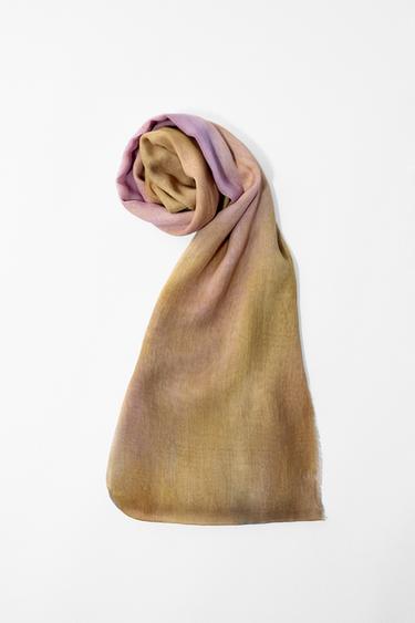 Zara TIE-DYE PRINT MODAL SCARF - Pink