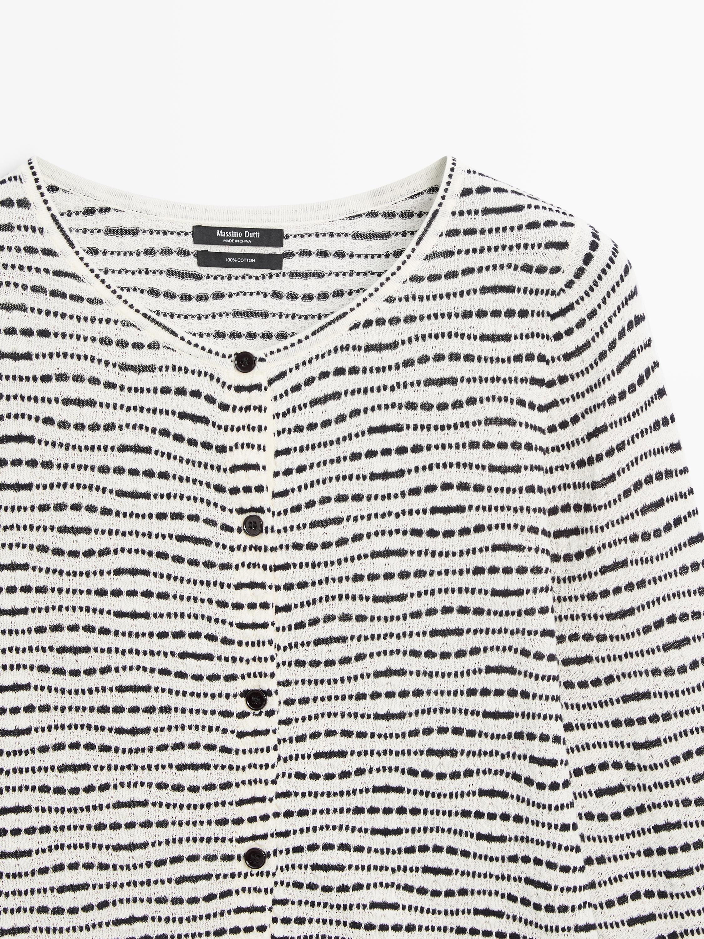 100% cotton knit cardigan